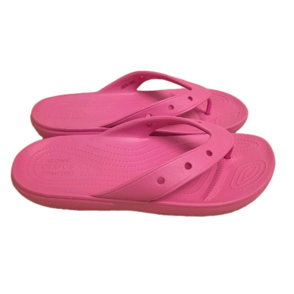Crocs Women's Classic Platform Flip Flop Sandals Pink, W 12 M 10